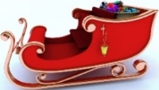 Santa's sleigh 3D Model for Download